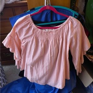 ANDTHEWHY Size Small, Pink Blouse